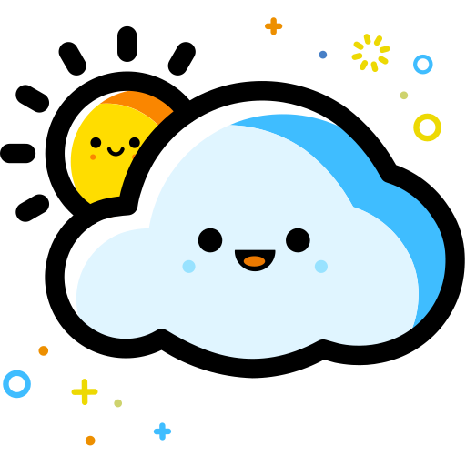 A friendly weather character!